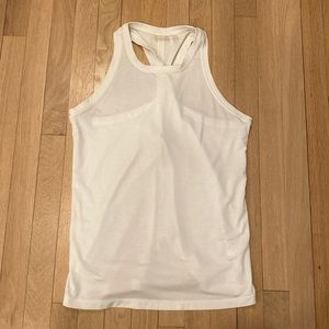 Zella White Tank Top twist in back show your shoulders off!